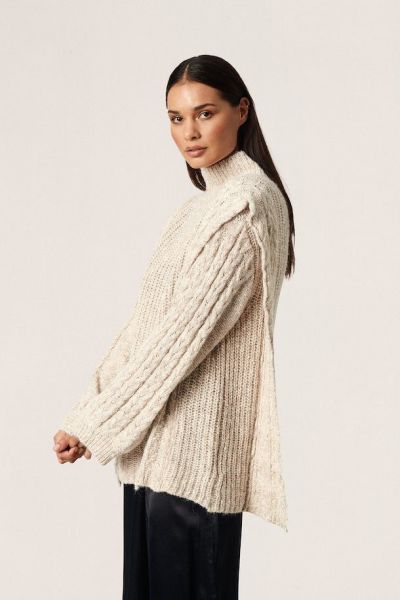 whisper white melange sldamara pullover